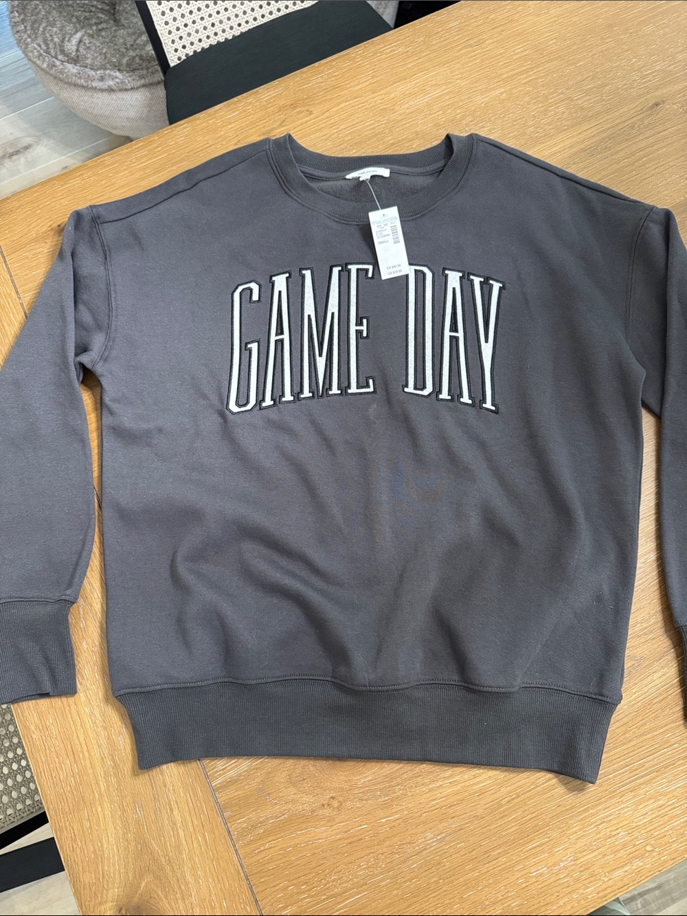 Maurices Charcoal 'GAME DAY' Crewneck Sweatshirt